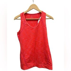 Athleta‎ striped orange tank top medium